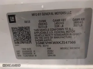 2019 Chevrolet Traverse LT Leather with VIN 1GNEVHKWXKJ147566, listed as a IAAI auction lot 40885257 with 116,690 mi miles. Bid and sale history available at carsss.com. Image 9.