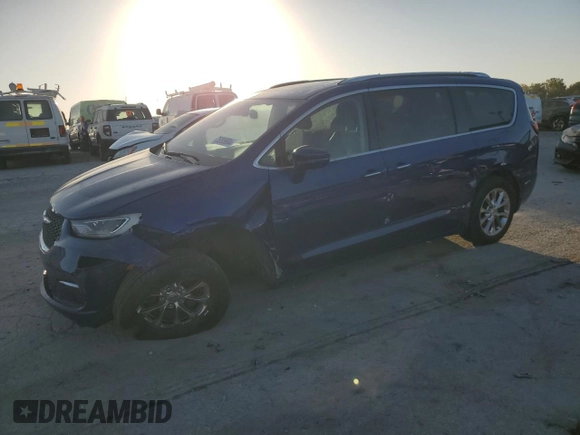 2021 Chrysler Pacifica Touring L with VIN 2C4RC3BG0MR554192, listed as a Copart auction lot 75395604 with 56,845 mi miles and Salvage title. Bid and sale history available at DreamBid. Image 1.