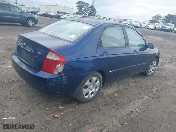 2006 Kia Spectra EX with VIN KNAFE121765336535, listed as a IAAI auction lot 41835641 with 184,206 mi miles. Bid and sale history available at carsss.com. Image 4.