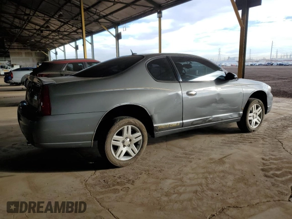 2006 Chevrolet Monte Carlo LT 3.9L with VIN 2G1WK151969281637, listed as a Copart auction lot 44020635 with 186,416 mi miles and Salvage Title. Bid and sale history available at carsss.com. Image 3.