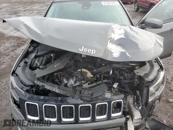 2021 Jeep Compass Limited with VIN 3C4NJDCB0MT551058, listed as a Copart auction lot 47301095 with 47,256 mi miles and Salvage Title. Bid and sale history available at DreamBid. Image 13.