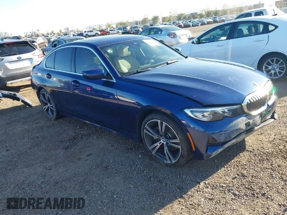2020 BMW 3 Series 330i with VIN 3MW5R1J02L8B36329, listed as a IAAI auction lot 41796964 with 43,718 mi miles. Bid and sale history available at carsss.com. Image 1.