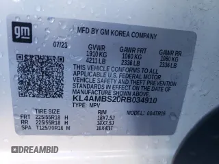 2024 Buick Encore GX Preferred с VIN KL4AMBS20RB034910, выставлен на аукционе Copart как лот 45584805 с пробегом 32 341 миль миль и Списание • Salvage title. История ставок и продаж доступна на DreamBid. Изображение 14.