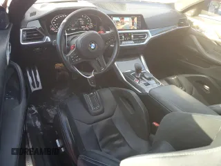 2021 BMW M4 Competition with VIN WBS33AZ06MCG53607, listed as a Copart auction lot 75600424 with 42,529 mi miles and Salvage Title. Bid and sale history available at carsss.com. Image 8.