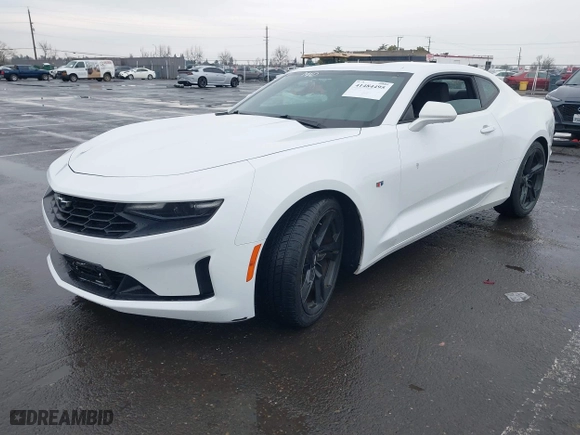 2019 Chevrolet Camaro 1LT with VIN 1G1FB1RX3K0121241, listed as a IAAI auction lot 41484495 with 107,075 mi miles. Bid and sale history available at carsss.com. Image 2.