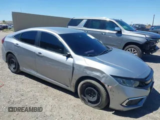2020 Honda Civic LX with VIN 19XFC2F61LE216878, listed as a IAAI auction lot 42218139 with 120,687 mi miles and . Bid and sale history available at DreamBid. Image 1.