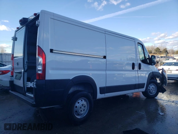 2023 Ram ProMaster Cargo with VIN 3C6LRVVG1PE596511, listed as a Copart auction lot 42750335 with 4,604 mi miles and Salvage Title. Bid and sale history available at DreamBid. Image 3.