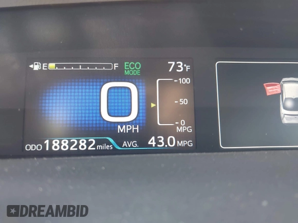 2016 Toyota Prius Two z VIN JTDKBRFU7G3528399, wystawiony jako IAAI lot #41975628 z przebiegiem 188 282 mil mil oraz . Historia ofert i sprzedaży dostępna na DreamBid. Obrazek 7.