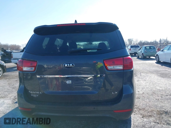 2018 Kia Sedona LX with VIN KNDMB5C18J6397114, listed as a IAAI auction lot 41273916 with 78,599 mi miles. Bid and sale history available at carsss.com. Image 16.
