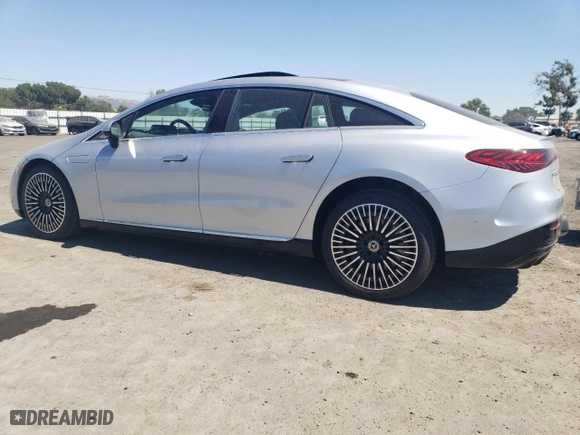2023 Mercedes-Benz EQS with VIN W1KCG2DB3PA032113, listed as a Copart auction lot 61291193 with 23 mi miles. Bid and sale history available at carsss.com. Image 2.