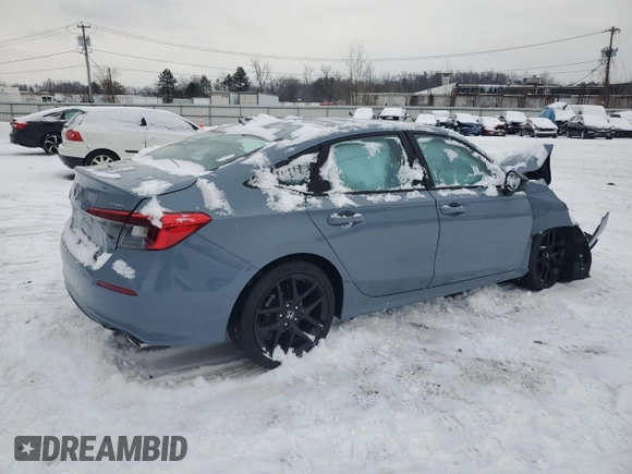 2022 Honda Civic Sedan Sport with VIN 2HGFE2F58NH553056, listed as a Copart auction lot 85991264 with 0 mi miles and Salvage Title. Bid and sale history available at carsss.com. Image 3.