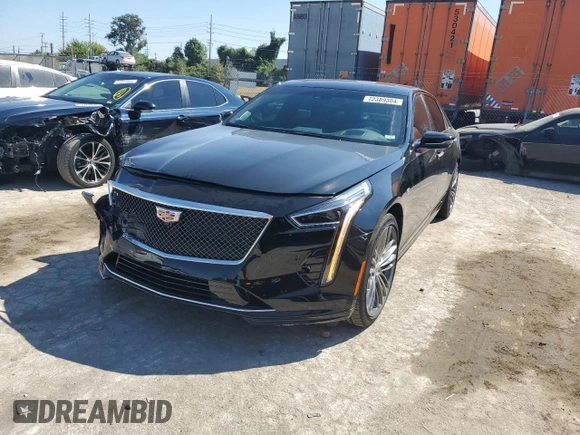 2019 Cadillac CT6 Sport AWD with VIN 1G6KP5R62KU144432, listed as a Copart auction lot 72389304 with 5,843 mi miles and Salvage title. Bid and sale history available at DreamBid. Image 1.