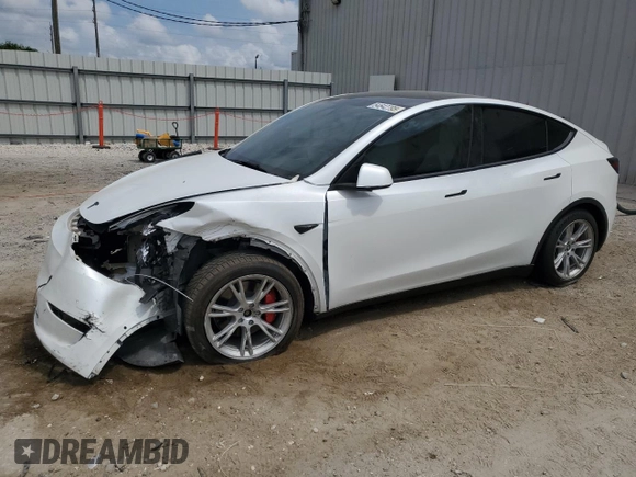 2021 Tesla Model Y Long Range with VIN 5YJYGDEE5MF203130, listed as a Copart auction lot 54642795 with 73,663 mi miles and Non Repairable. Bid and sale history available at DreamBid. Image 1.