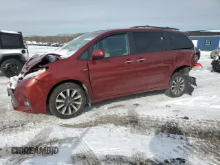 2020 Toyota Sienna XLE with VIN 5TDDZ3DCXLS228652, listed as a Copart auction lot 88654245 with 0 mi miles and Salvage Title. Bid and sale history available at carsss.com. Image 1.