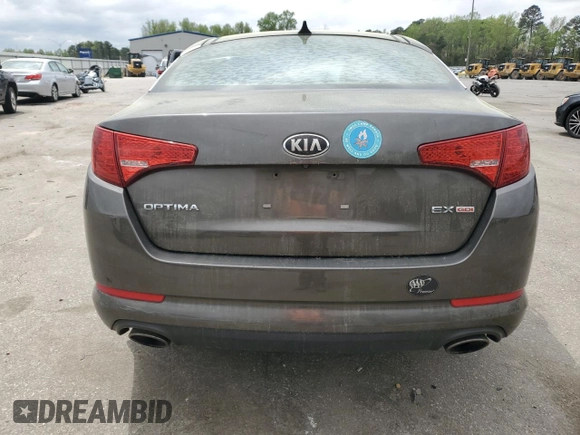 2013 Kia Optima EX with VIN 5XXGN4A70DG147491, listed as a Copart auction lot 51380185 with 0 mi miles and Salvage Title. Bid and sale history available at carsss.com. Image 6.