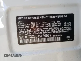 2018 BMW X1 xDrive28i z VIN WBXHT3C35J5F89977, wystawiony jako Copart lot #58464345 z przebiegiem 45 468 mil mil oraz Szkody całkowita. Historia ofert i sprzedaży dostępna na DreamBid. Obrazek 13.