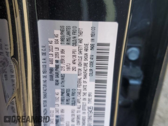 2022 Mazda CX-30 2.5 Turbo with VIN 3MVDMBAY1NM419435, listed as a Copart auction lot 50644675 with Not Provided miles and Salvage Title. Bid and sale history available at DreamBid. Image 14.