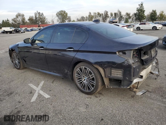 2018 BMW 5 Series 530i with VIN WBAJA5C59JG898206, listed as a Copart auction lot 43661015 with 75,243 mi miles and Salvage Title. Bid and sale history available at carsss.com. Image 2.