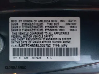 2011 Honda Accord Crosstour EX-L with VIN 5J6TF2H50BL005752, listed as a Copart auction lot 88155915 with 179,723 mi miles and Salvage Title. Bid and sale history available at carsss.com. Image 13.