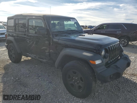 2023 Jeep Wrangler Sport with VIN 1C4HJXDN7PW530536, listed as a Copart auction lot 69664634 with 16,816 mi miles and Salvage Title. Bid and sale history available at DreamBid. Image 4.