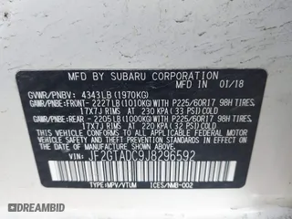 2018 Subaru Crosstrek Premium with VIN JF2GTADC9J8296592, listed as a IAAI auction lot 42033534 with 71,572 mi miles. Bid and sale history available at carsss.com. Image 9.
