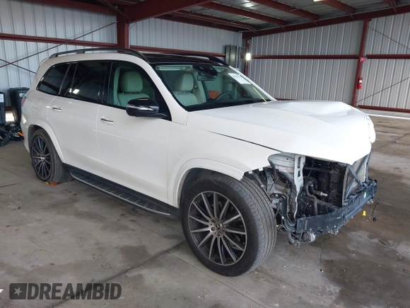 2022 Mercedes-Benz GLS with VIN 4JGFF5KE4NA793413, listed as a IAAI auction lot 41529276 with 29,692 mi miles. Bid and sale history available at carsss.com. Image 1.
