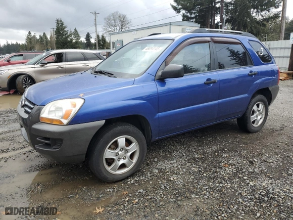 2007 Kia Sportage LX with VIN KNDJF724977304201, listed as a Copart auction lot 46894145 with 167,156 mi miles and Clean Title. Bid and sale history available at carsss.com. Image 1.