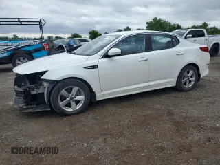 2015 Kia Optima LX with VIN KNAGM4A78F5574991, listed as a Copart auction lot 61126055 with 152,497 mi miles and Salvage title. Bid and sale history available at DreamBid. Image 1.