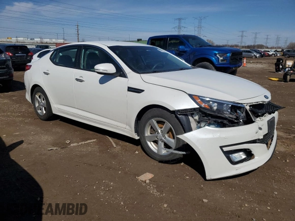 2015 Kia Optima LX with VIN KNAGM4A71F5636795, listed as a Copart auction lot 50013575 with 82,815 mi miles and Salvage Title. Bid and sale history available at carsss.com. Image 4.
