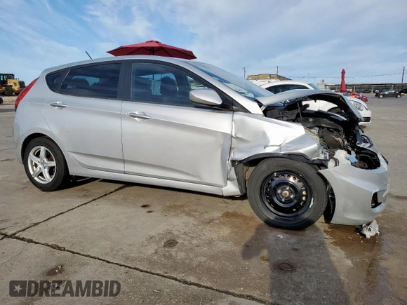 2012 Hyundai Accent GS with VIN KMHCT5AE8CU031209, listed as a Copart auction lot 57881945 with 126,756 mi miles and Salvage title. Bid and sale history available at DreamBid. Image 4.
