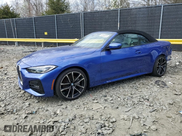 2024 BMW 4 Series 430i xDrive with VIN WBA43AT09RCP00263, listed as a Copart auction lot 48894815 with 17,688 mi miles and Salvage Title. Bid and sale history available at carsss.com. Image 1.