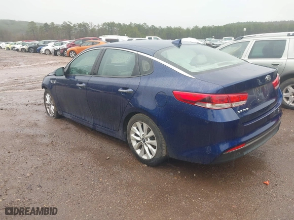 2017 Kia Optima LX with VIN 5XXGT4L37HG125705, listed as a IAAI auction lot 41542959 with 106,819 mi miles. Bid and sale history available at carsss.com. Image 3.