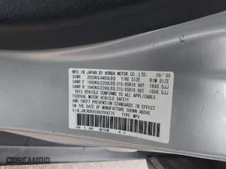 2006 Honda CR-V LX with VIN JHLRD68596C004279, listed as a IAAI auction lot 41498206 with 191,381 mi miles. Bid and sale history available at carsss.com. Image 9.