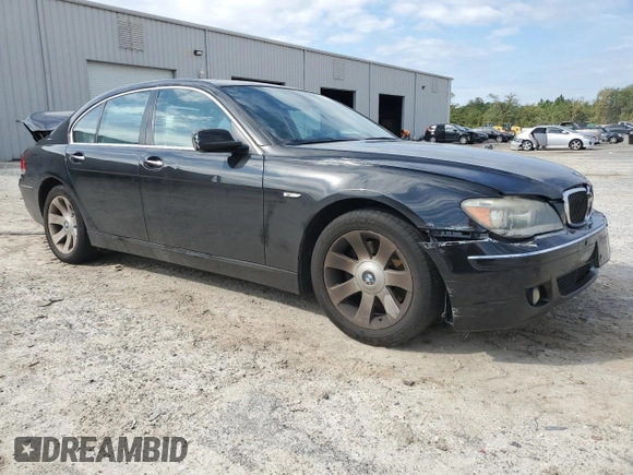 2008 BMW 7 Series 750i with VIN WBAHL83548DT11870, listed as a Copart auction lot 73282444 with Not Provided miles and Salvage Title. Bid and sale history available at DreamBid. Image 4.