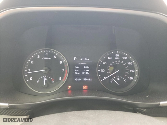 2020 Hyundai Tucson Sport with VIN KM8J33AL4LU261632, listed as a Copart auction lot 42727805 with 55,463 mi miles and Clean Title. Bid and sale history available at carsss.com. Image 9.