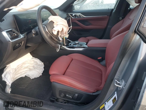 2024 BMW i4 xDrive40 z VIN WBY83FB05RFS82087, wystawiony jako Copart lot #41831225 z przebiegiem 1 396 mil mil oraz Szkoda całkowita • Salvage title. Historia ofert i sprzedaży dostępna na DreamBid. Obrazek 7.