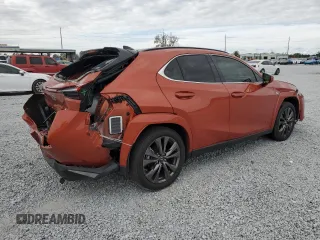 2023 Lexus UX 250h F Sport with VIN JTHR6JBHXP2143632, listed as a Copart auction lot 86048654 with 29,481 mi miles and Salvage title. Bid and sale history available at DreamBid. Image 3.