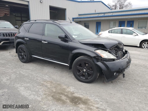 2007 Nissan Murano SL with VIN JN8AZ08W57W633365, listed as a Copart auction lot 49700475 with 135,504 mi miles and Salvage Title. Bid and sale history available at carsss.com. Image 4.