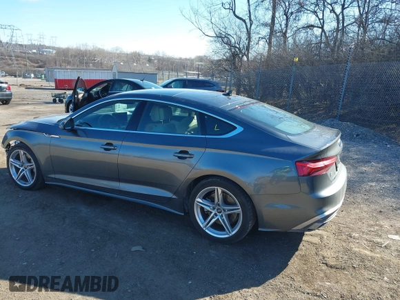 2021 Audi A5 Sportback S line Premium Plus with VIN WAUFACF52MA047877, listed as a IAAI auction lot 41643604 with 34,912 mi miles. Bid and sale history available at carsss.com. Image 3.