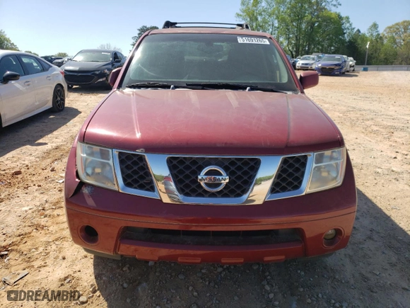 2005 Nissan Pathfinder LE with VIN 5N1AR18W85C760851, listed as a Copart auction lot 51691265 with 250,269 mi miles and Clean Title. Bid and sale history available at carsss.com. Image 5.