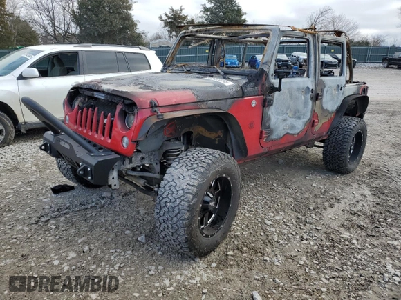 2014 Jeep Wrangler Unlimited Sport with VIN 1C4BJWDG0EL195765, listed as a Copart auction lot 41623095 with 0 mi miles and Non Repairable. Bid and sale history available at carsss.com. Image 1.