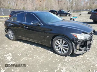 2016 Infiniti Q50 2.0t Premium with VIN JN1CV7AR9GM253313, listed as a Copart auction lot 50924685 with 53,965 mi miles and Salvage Title. Bid and sale history available at carsss.com. Image 4.