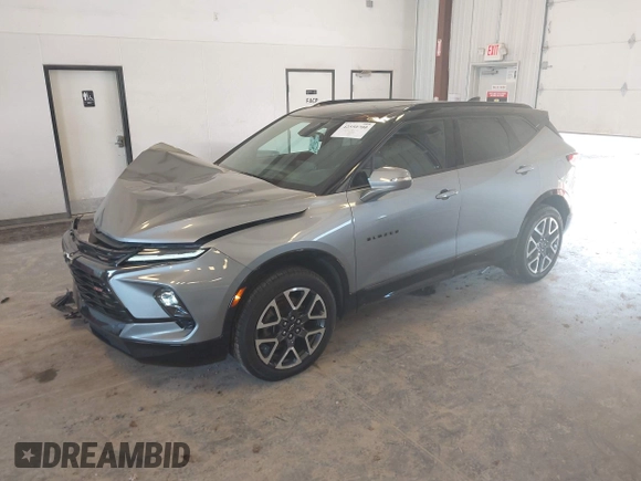 2024 Chevrolet Blazer RS with VIN 3GNKBKRS5RS132834, listed as a IAAI auction lot 42550700 with 26,394 mi miles and . Bid and sale history available at DreamBid. Image 2.