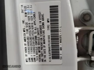 2015 Acura RDX Tech Pkg with VIN 5J8TB4H57FL001945, listed as a Copart auction lot 53980875 with 0 mi miles and Salvage Title. Bid and sale history available at carsss.com. Image 13.