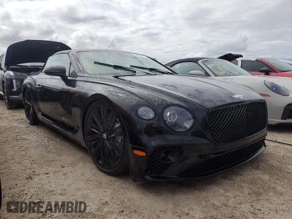 2024 Bentley Continental GT with VIN SCBDT4ZG5RC014894, listed as a Copart auction lot 74459704 with Not Provided miles and Non Repairable. Bid and sale history available at DreamBid. Image 4.