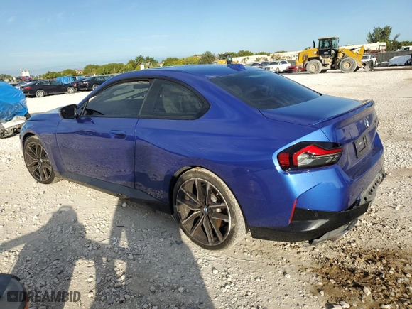 2023 BMW 2 Series M240i with VIN 3MW43CM0XP8D21075, listed as a Copart auction lot 87196294 with 16,229 mi miles and Salvage Title. Bid and sale history available at carsss.com. Image 2.