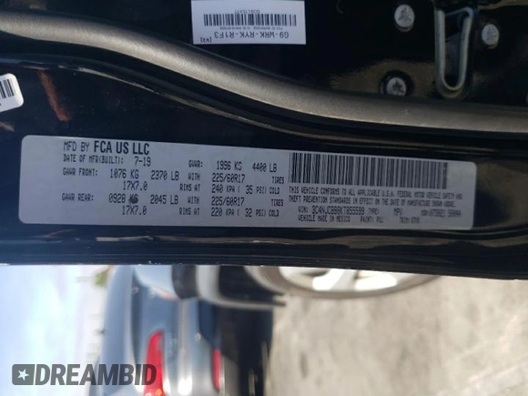 2019 Jeep Compass Latitude с VIN 3C4NJCBB8KT855599, выставлен на аукционе Copart как лот 57831005 с пробегом 111 761 миль миль и Списание • Salvage title. История ставок и продаж доступна на DreamBid. Изображение 14.
