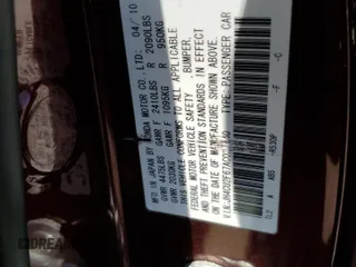 2010 Acura TSX с VIN JH4CU2F67AC027140, выставлен на аукционе Copart как лот 61992035 с пробегом 253 883 миль миль и Чистый • Clean title. История ставок и продаж доступна на DreamBid. Изображение 12.