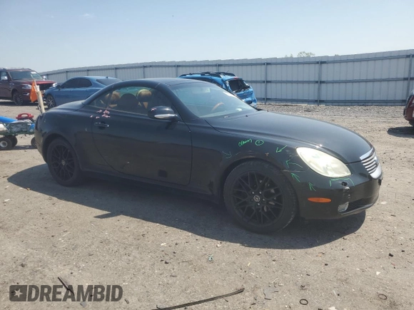2002 Lexus SC 430 with VIN JTHFN48YX20026264, listed as a Copart auction lot 52571945 with 170,019 mi miles and Salvage Title. Bid and sale history available at DreamBid. Image 4.