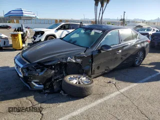2022 Infiniti Q50 Luxe z VIN JN1EV7BP7NM310613, wystawiony jako Copart lot #50375195 z przebiegiem 31 456 mil mil oraz Szkoda całkowita • Salvage title. Historia ofert i sprzedaży dostępna na DreamBid. Obrazek 1.